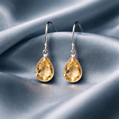 Sitrin Taşlı Özel Tasarım Küpe KP1127