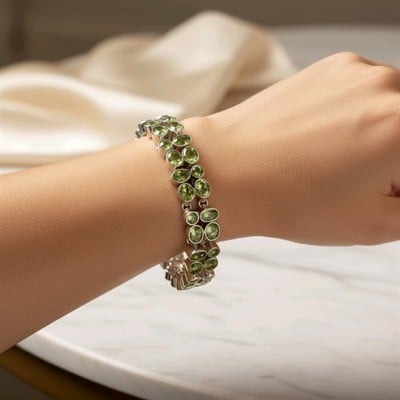 Zebercet (Peridot) Özel Tasarım Bileklik – OTB226