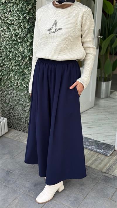 Etek Pantolon Lacivert