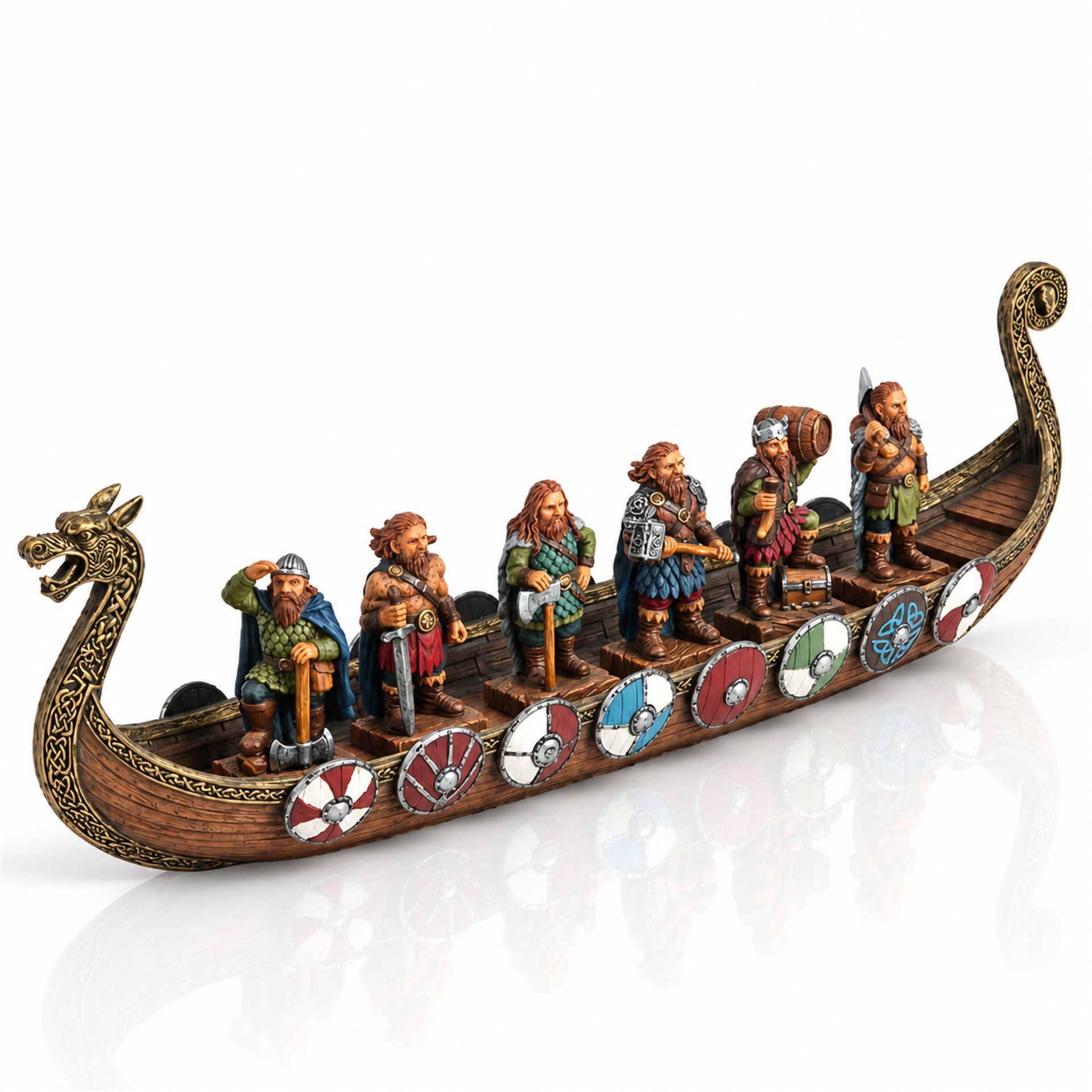 Veronese Viking Savaş Gemisi sekiz kalkanlı tam görünüm