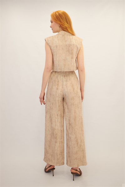 Cep Detaylı Takım Bej