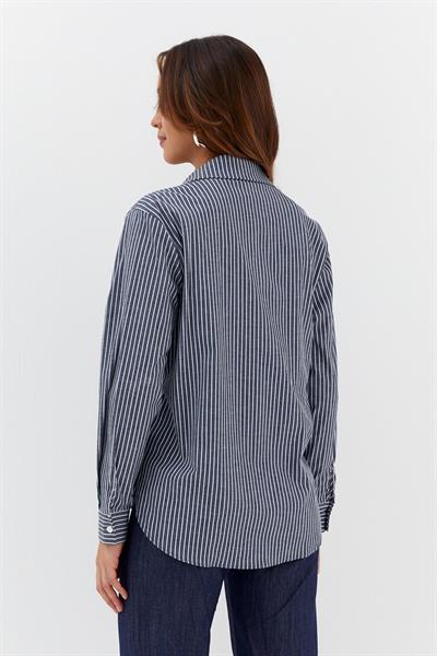 Çizgili Gömlek Siyah/ Beyaz