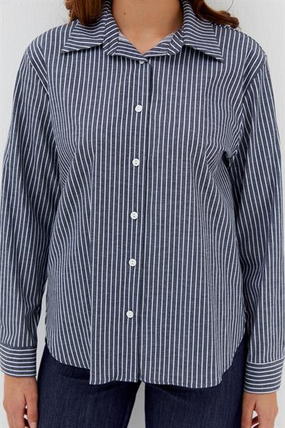 Çizgili Gömlek Siyah/ Beyaz