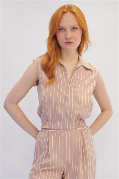 Çizgili Takım Gül Kurusu