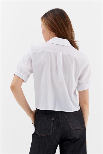 Crop Gömlek Beyaz
