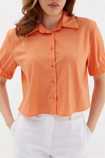 Crop Gömlek Turuncu