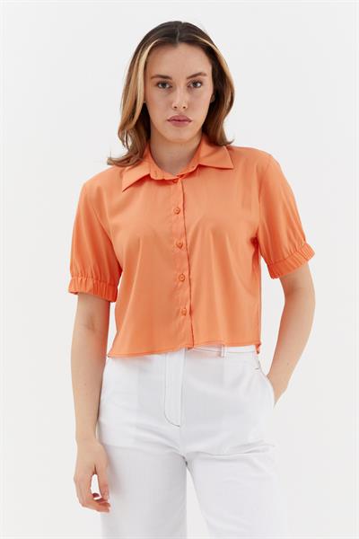 Crop Gömlek Turuncu
