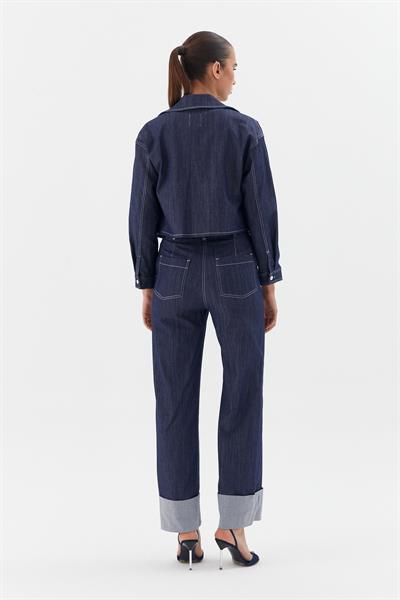 Double Paça Pantolon İndigo