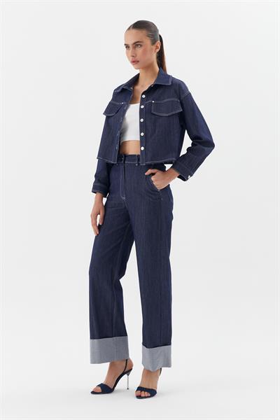Double Paça Pantolon İndigo