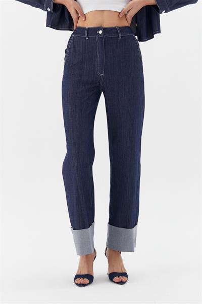 Double Paça Pantolon İndigo