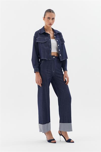 Double Paça Pantolon İndigo