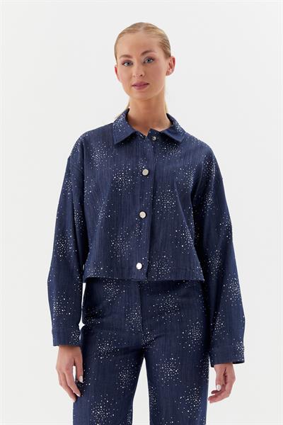 Kot Mont Serpme Taşlı İndigo