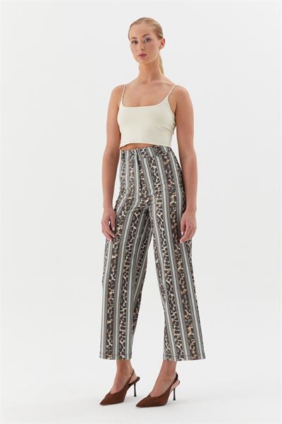 Leopar Çizgili Pantolon 