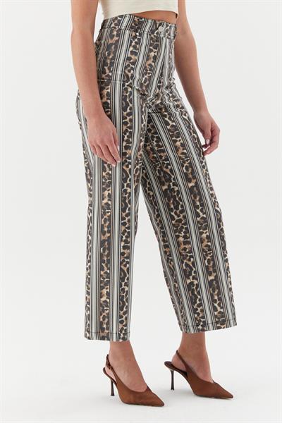 Leopar Çizgili Pantolon 