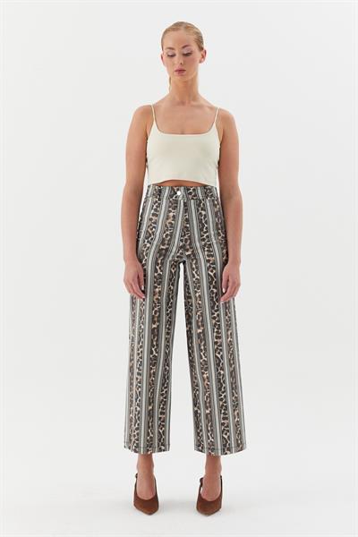Leopar Çizgili Pantolon 