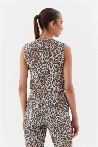 Leopar Desenli Yelek