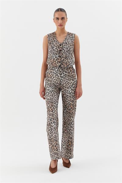 Leopar Desenli Yelek