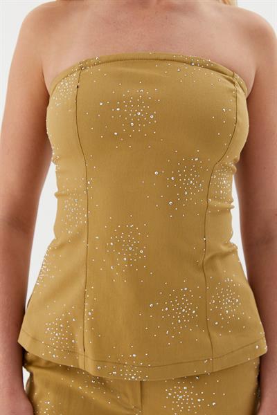 Serpme Taşlı Büstiyer Bal Köpüğü