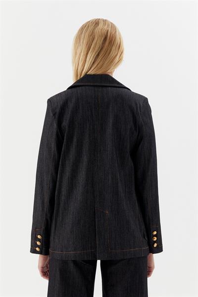 Taba Dikişli Blazer Ceket Siyah