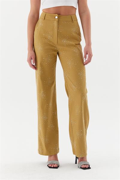 Taşlı Denim Pantolon Bal Köpüğü
