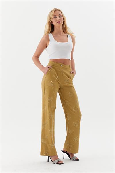Taşlı Denim Pantolon Bal Köpüğü