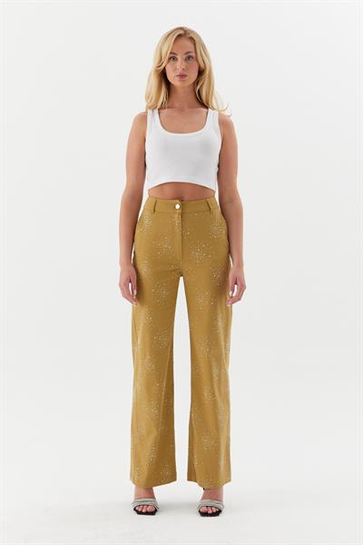 Taşlı Denim Pantolon Bal Köpüğü