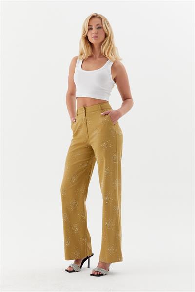 Taşlı Denim Pantolon Bal Köpüğü