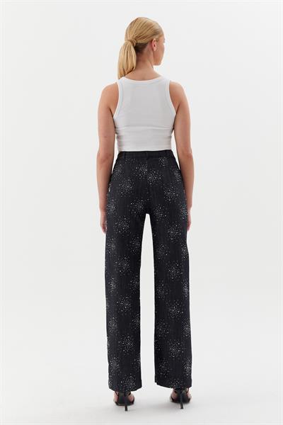 Taşlı Denim Pantolon Siyah / Denim