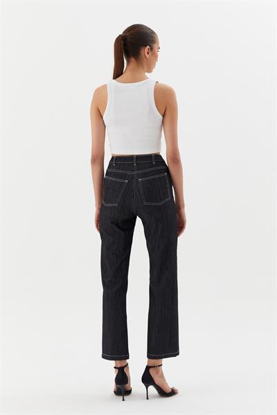 Üst Yoğun Serpme Pantolon Siyah