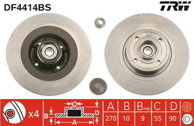 (ADET FİYATTIR) FREN DİSKİ ARKA 4 BİJON, 270 MM RENAULT MEGANE II SW 1.4-1.6-2.0 03-09, 1.6 16V 06-09, 1.5-1.9 DCİ 03-09, SCENIC II 1.4 03-08, 1.6 03-06, 1.6 16V 05-08, 1.6 BİFUEL 03-06, 2.0 03-09, 2.0 16V 04-08, 1.5 DCİ 03-08, 1.9 DCİ 03-08, 1.9 D 0