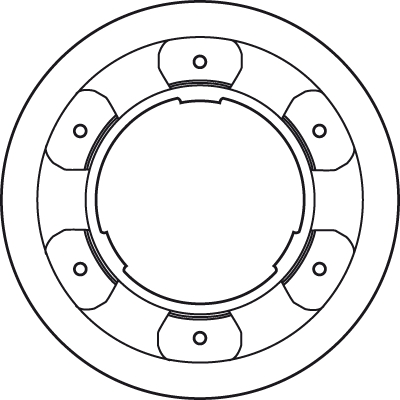 (ADET FİYATTIR) FREN DİSKİ ARKA HAVA KANALLI, BOYALI, 6 BİJON , 306 MM IVECO DAİLY IV 35C15V 06-11, 40C15V 06-11, 40C18V 06-11, 60C15V 06-11, 60C18 06-11, 60C15 06-11 