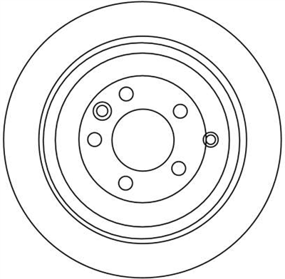 (ADET FİYATTIR) FREN DİSKİ ARKA HAVA KANALLI, BOYALI, 5 BİJON, 350 MM LAND ROVER DİSCOVERY III 4.2 4X4 05-12, 5.0 4X4 09-12 