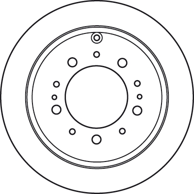 (ADET FİYATTIR) FREN DİSKİ ARKA HAVA KANALLI, BOYALI, 5 BİJON, 345 MM TOYOTA LAND CRUISER 4.5 D4-D07=>, 4.7 V8 08=>, 4.5 D V8 08=> 