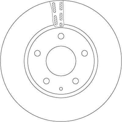 (ADET FİYATTIR) FREN DİSKİ ÖN HAVA KANALLI, BOYALI, 5 BİJON, 280 MM MAZDA 3 1.5-1.6 13=> 