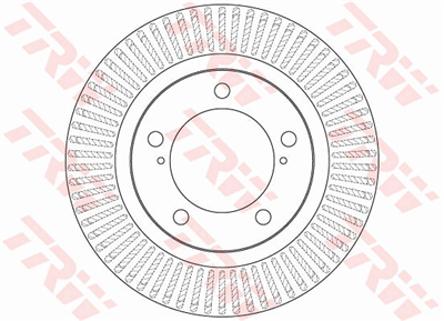 (ADET FİYATTIR) FREN DİSKİ ÖN HAVA KANALLI, BOYALI, 5 BİJON, 340 MM TOYOTA LAND CRUISER 4.6 V8 12=>, 4.7 V8 08=>, 4.5 D4-D 07=> 