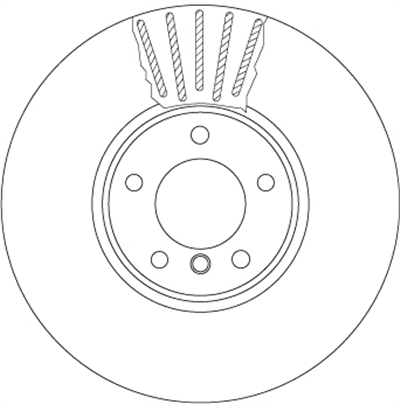 (ADET FİYATTIR) FREN DİSKİ ÖN HAVA KANALLI, 5 BİJON, 348 MM BMW 5 550 İ 05-09, 535 D 04-10, 6 650 İ 05-10, 635 D 07-10 
