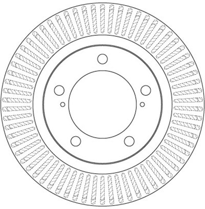 (ADET FİYATTIR) FREN DİSKİ ÖN HAVA KANALLI, BOYALI, 5 BİJON, 340 MM TOYOTA LAND CRUISER 4.6 V8 12=>, 4.7 V8 08=>, 4.5 D4-D 07=> 