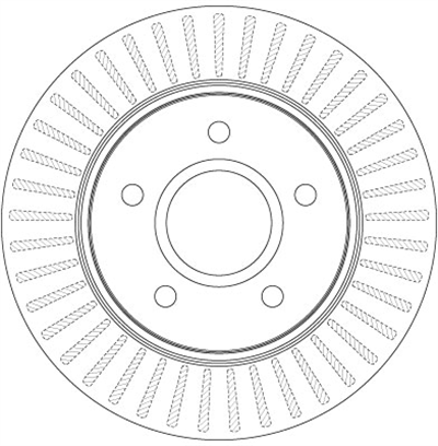 (ADET FİYATTIR) FREN DİSKİ ÖN HAVA KANALLI, BOYALI, 5 BİJON, 302 MM CHRYSLER GRAND VOYAGER 3.3 08=>, 3.8 07=>, 2.8 CRD 07=> 