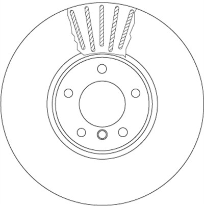(ADET FİYATTIR) FREN DİSKİ ÖN HAVA KANALLI, 5 BİJON, 348 MM BMW 5 550 İ 05-09, 535 D 04-10, 6 650 İ 05-10, 635 D 07-10 