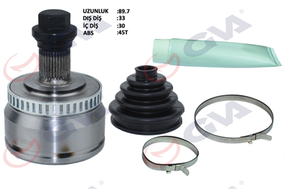 AKS KAFASI DIŞ ÖN A4-PASSAT 1.8T 96-01 ABS Lİ 45 DİŞ 33x30x53 92mm