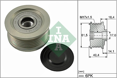 ALTERNATÖR GERGİ KASNAĞI FIAT DOBLO 1.9 05 =>, GRANDE PUNTO 1.9 05 =>, OPEL ASTRA H 1.9 04-10, VECTRA C 1.9 04-08, ZAFIRA 1.9 05-15, SIGNUM 1.9 04-08 