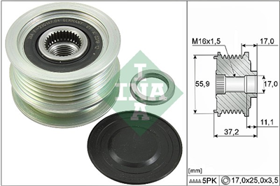 ALTERNATÖR KASNAĞI 5 KANALLI RENAULT CLIO II 1.4 99-04, KANGO 1.4 / 1.6 01 =>, MEGANE 1.4 / 1.5 / 1.6 05-08 