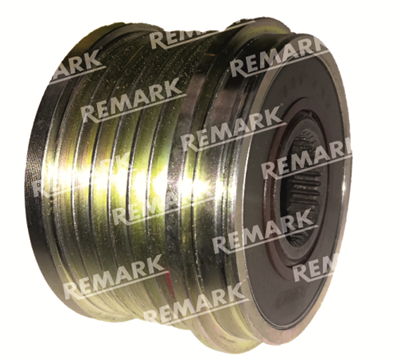 ALTERNATÖR KASNAĞI [ AKR408 RULMANLI MITSUBISHI TİPİ RENAULT MEGANE II 1.5DCİ 2005 =>, KANGOO I 1.5DCİ 2005 =>, CLIO II 1.5DCİ 2002 =>, CLIO SYMBOL 1.5DCİ 2007-2012 DACIA SANDERO 1.5DCİ 2008 => ÇAP:55,00MM BOY:46,70MM KANAL:6 ] 