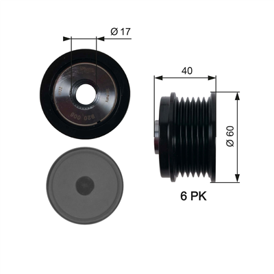 ALTERNATÖR KASNAĞI FORD B-MAX 1.5 12 => , C-MAX II 1.5, 1.6, 2.0 11 => , GRAND C-MAX 1.5, 1.6, 2.0 10 => , ECOSPORT 1.5 13 => , FIESTA VI 1.4, 1.5, 1.6 09 => , FOCUS III 1.5, 1.6, 2.0 14 => , KUFA II 2.014 => , TRANSIT CONNECT 1.5, 1.6 13 => , TRANSI