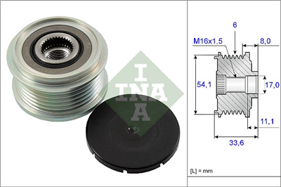 ALTERNATÖR KASNAĞI RULMANLI CITROEN BERLINGO 1.6 05-11, JUMPY 2.0 00-06, FIAT SCUDO 1.9 96-06, FORD MONDEO IV 2.2 08-15, PEUGEOT 206 1.4 / 1.6 01-09, 307 1.6 / 2.0 02-08, EXPERT 1.9 / 2.0 / 2.2 98-06, PARTNER 1.6 / 1.9 04-15 
