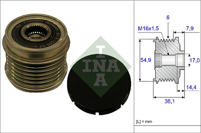 ALTERNATÖR KASNAĞI RULMANLI CITROEN JUMPER 3.0 06 =>, PEUGEOT BOXER 3.0 06 =>, FIAT DUCATO 3.0 06 =>, IVECO DAILY III 3.0 06 => 