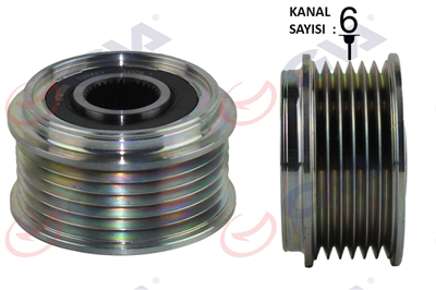 ALTERNATÖR KASNAĞI RULMANLI FORD CONNECT-FOCUS 98> 1.8 TDCİ