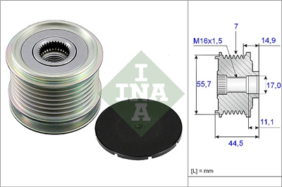 ALTERNATÖR KASNAĞI RULMANLI MERCEDES-BENZ C 180 02-07, C 230 04-07, C 200 03-07, CLC 180 08-11, CLC 200 08-11, E 200 06-08, SLK 200 04-11 