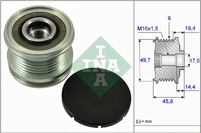 ALTERNATÖR KASNAĞI RULMANLI MERCEDES-BENZ C 180 08-14, C 200 07-14, C 250 09-14, C 350 11-14, E 200 11-15, VIANO 2.0 03 =>, VITO 03 => 