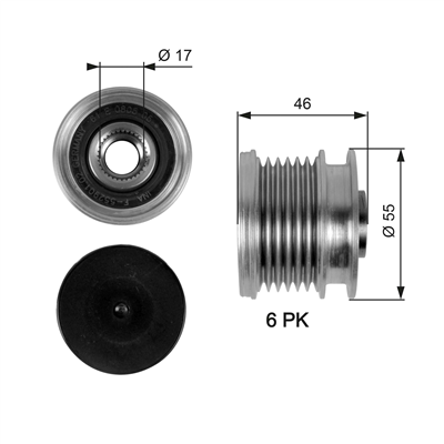 ALTERNATÖR KASNAĞI W204 07>14 W205 14>18 C218 11>17 W212 09>15 W222 13>17 VITO W639 03> W447 14> SPR 